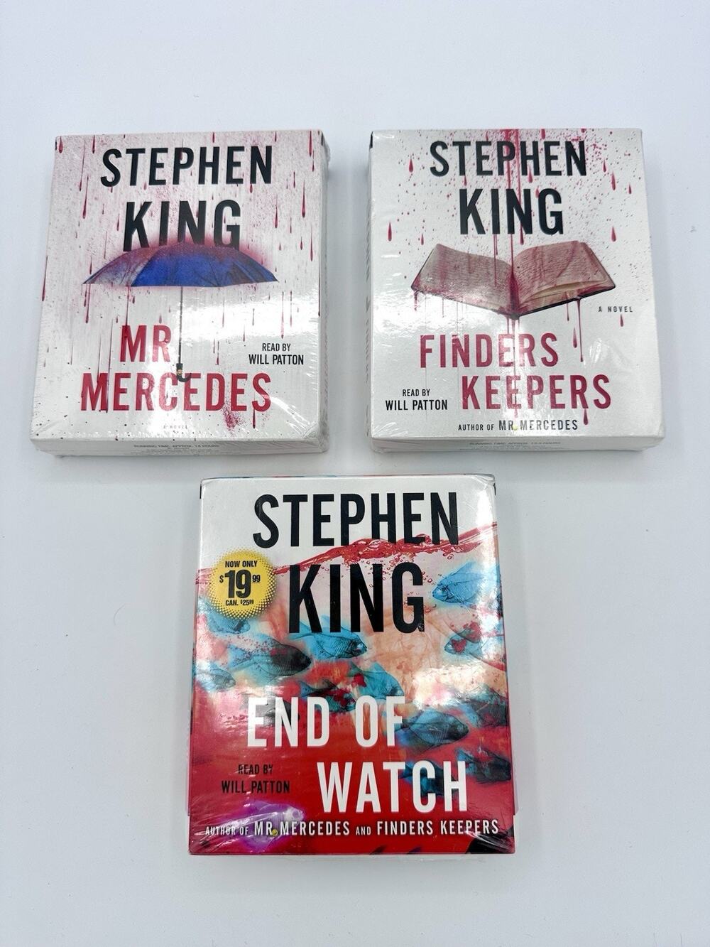 Stephen King Audio Book 12 CDs Mr Mercedes Finders Keepers End Of Watch Trilogy